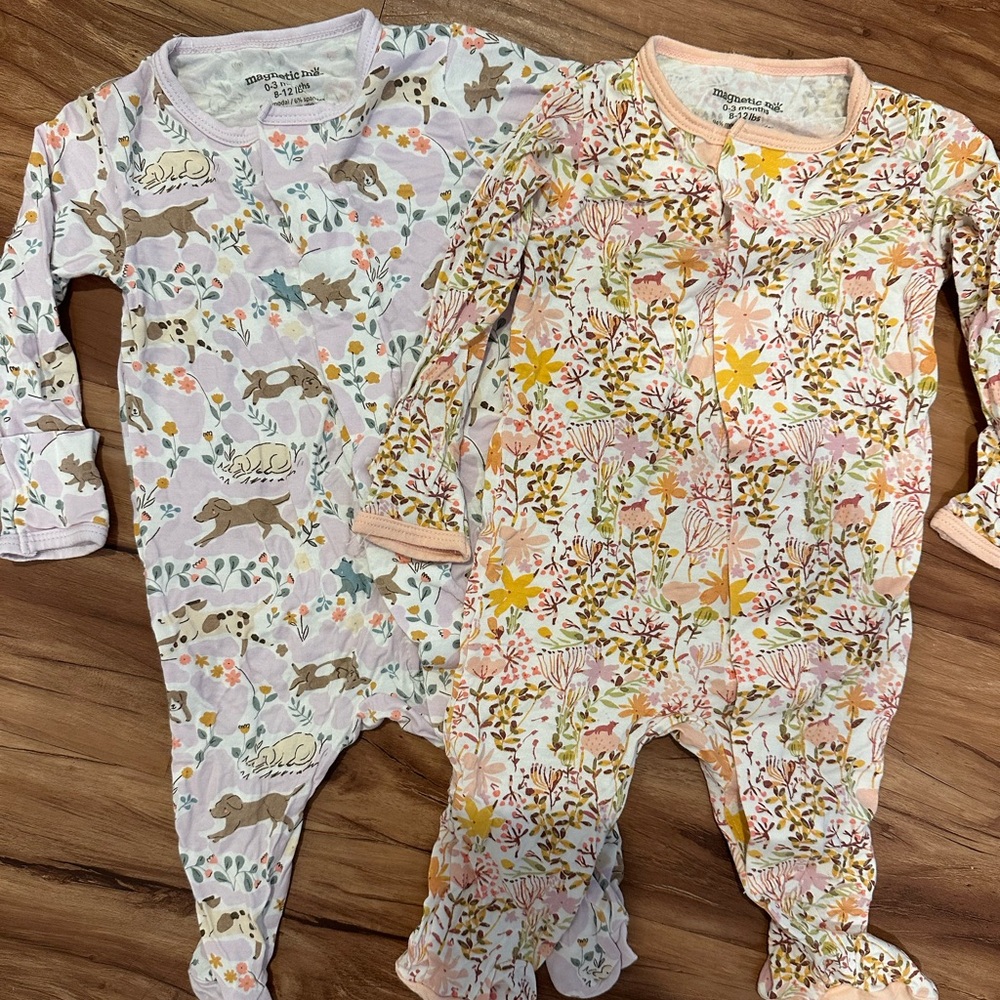 Magnetic Me Kids Pajamas - Floral and Animal Print